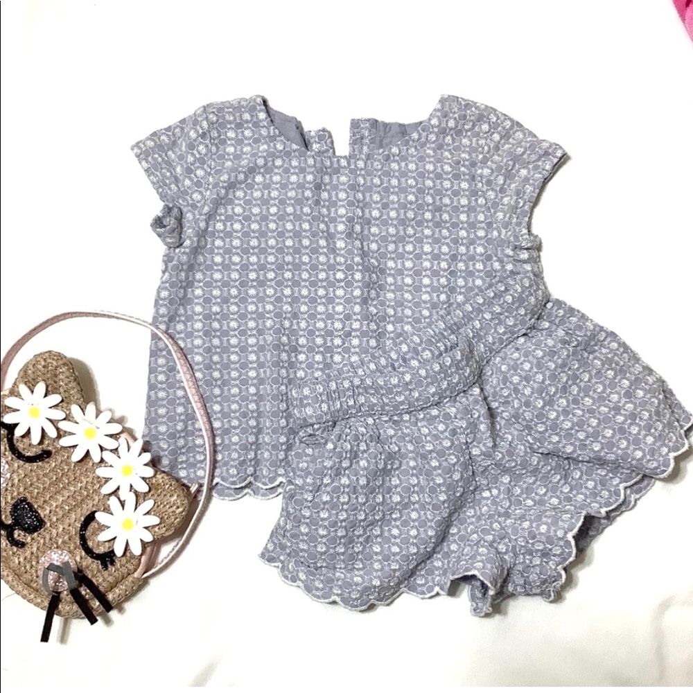 Girls 12-18 month lilac scalloped 2 piece outfit
